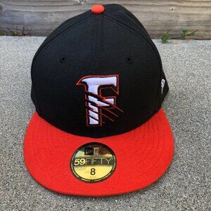 NEW ERA Fresno Grizzlies Minor League Fitted Hat 8 Men's 59Fifty Cap MiLB Black​